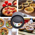 Mini Tart Pans Set with Removable Bottoms - 6 Pack