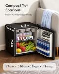 EUHOMY 46L Mini Fridge with Freezer, Black