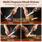 isheTao 6-Piece High Carbon Steak Knife Set