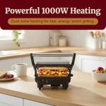 Nonstick 2-in-1 Panini Press and Indoor Grill