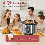 6 Qt Electric Pressure Cooker with Touchscreen, 9 Functions