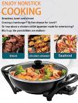 Nonstick Electric Wok with Lid for 6 People