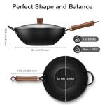 Todlabe 13-Inch Nonstick Carbon Steel Wok