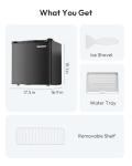 EUHOMY 46L Mini Fridge with Freezer, Black