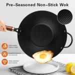 Todlabe 13-Inch Nonstick Carbon Steel Wok