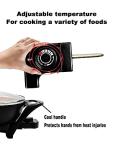 Nonstick Electric Wok with Lid for 6 People