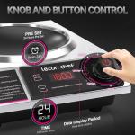 Leconchef 1800W Induction Cooker with Carbon Steel Wok