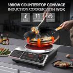 Leconchef 1800W Induction Cooker with Carbon Steel Wok