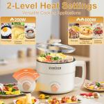 Stariver 1.5L Electric Hot Pot - Mini Noodle Cooker