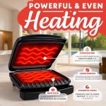 Gourmia Indoor Grill & Panini Maker for 4