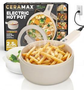 Ceramax PRO 2.5L Electric Hot Pot and Steamer