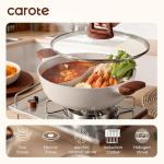 Dual Flavor Hot Pot with Glass Lid, 4.5 QT