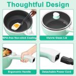 Dezin Electric Mini Hot Pot with Non-Stick Pan