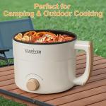 Stariver 1.5L Electric Hot Pot - Mini Noodle Cooker