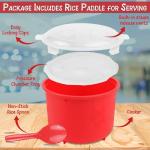 Home-X Microwave Rice Cooker with Steam Release Vents
