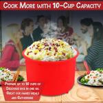 Home-X Microwave Rice Cooker with Steam Release Vents