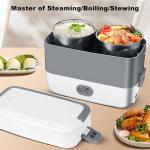 Electric Lunch Box with 2 Layers and Steamer