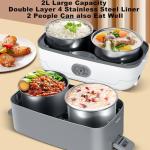 Electric Lunch Box with 2 Layers and Steamer
