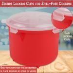 Home-X Microwave Rice Cooker with Steam Release Vents