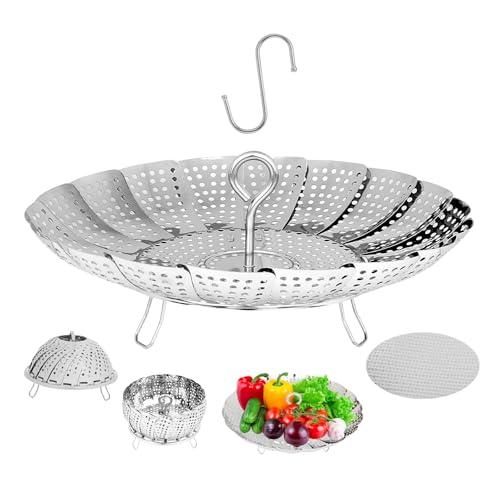 Expandable Stainless Steel Steamer Basket for Cooking