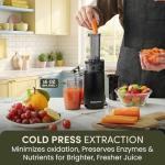 Elite Gourmet Compact Masticating Slow Juicer