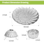 Expandable Stainless Steel Steamer Basket for Cooking