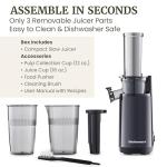 Elite Gourmet Compact Masticating Slow Juicer
