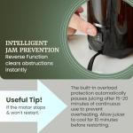 Elite Gourmet Compact Masticating Slow Juicer