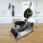 1200W Round Belgian Waffle Maker with Timer