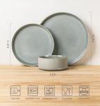 Terra Ceramic Dinnerware Set for 4 - 12 Pieces