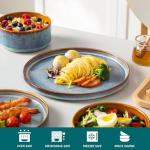 Vancasso Onion Blue Ceramic Dinnerware Set, 12 Pieces