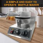1200W Round Belgian Waffle Maker with Timer