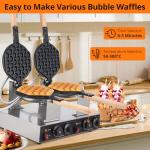 Electric Bubble Waffle Maker for Home and Commercial