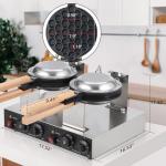 Electric Bubble Waffle Maker for Home and Commercial