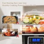 Electric Food Steamer with 2 Tiers and Auto Shut-Off