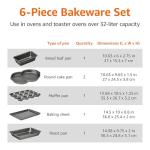 Amazon Basics 6-Piece Nonstick Bakeware Set