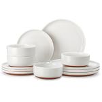 MALACASA Modern Stoneware Dinnerware Set for 4