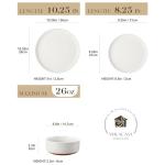 MALACASA Modern Stoneware Dinnerware Set for 4