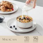 MALACASA Modern Stoneware Dinnerware Set for 4