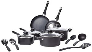 Amazon Basics 15-Piece Non-Stick Cookware Set