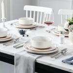MALACASA Modern Stoneware Dinnerware Set for 4