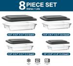 Set of 4 Heavy-Duty Glass Baking Dishes