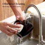 DOWAN Set of 6 Large Black Coffee Mugs