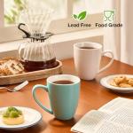 Set of 6 Colorful Ceramic Coffee Mugs