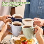 Set of 6 Colorful Ceramic Coffee Mugs