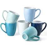 Set of 6 Colorful Ceramic Coffee Mugs