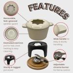 15-Piece Cast Iron Fondue Set with Accessories