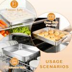 Stainless Steel Baking Pan Set with Lids