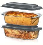 Set of 2 Large BPA-Free Glass Bread Pans