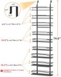 9-Tier Over Door Pantry Organizer with Hanging Baskets